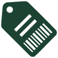 Green price tag illustration