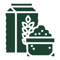 Milk carton and cereal bowl icon