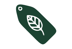 Eco-friendly label with leaf design
