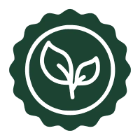 Organic symbol with leaf outline