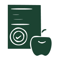Health checklist with apple